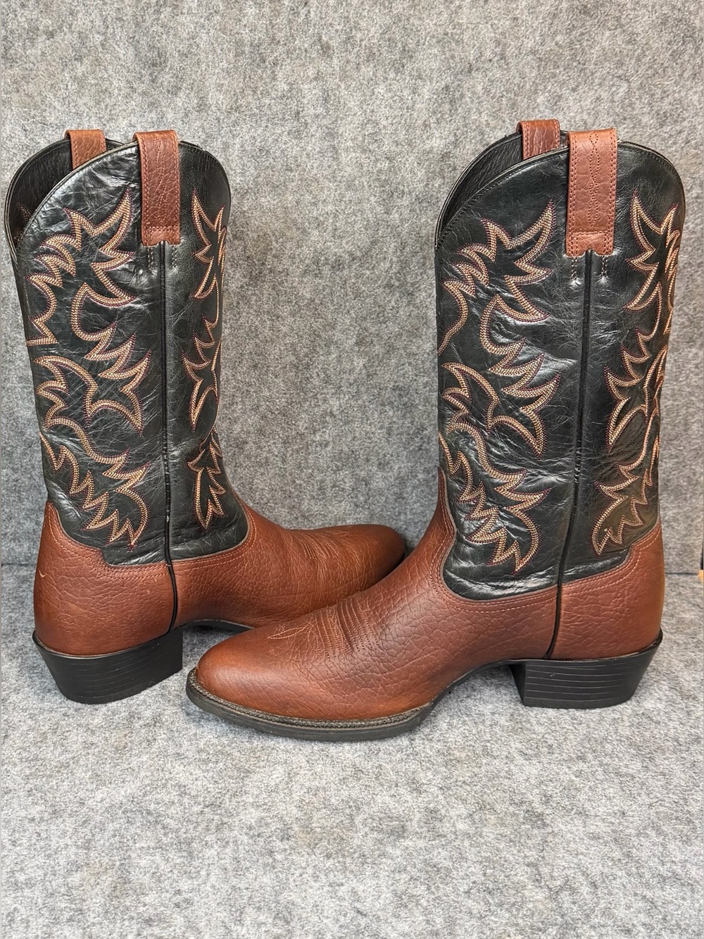 Ariat Heritage Western Boots Mens 13 D Brown Black Leather Cowboy 10009602